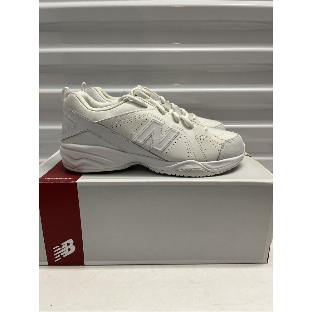 New Balance 624 White Lace Up Leather Uniform Sneakers Shoes SZ 6 W